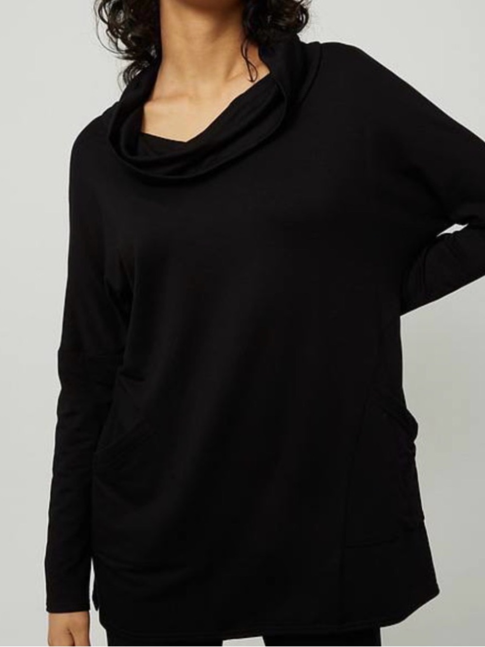 Joseph Ribkoff Black Cowl Neck Tunic Sweater